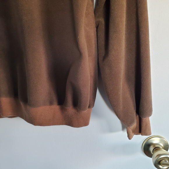 Vintage Lee Velour Sweater M Brown - Picture 3 of 9